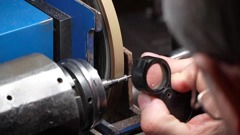 The Machine For Diamond Cutting, Industrial Diamond Manufacturing Stock Footage 306399384