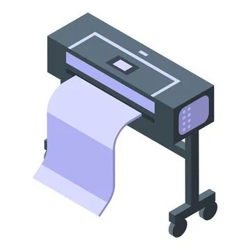 Machine digital printing icon, isometric style Illustrazione stock