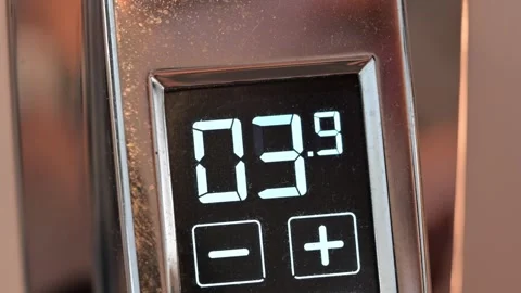 Machine Display Countdown From 8 to 0 – Industrial Timer Stock Footage 345203637