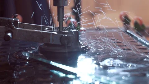 Machine for drilling glass Stock Footage 81185645