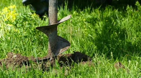 Machine drilling holes in the ground. Stock Footage 68150649