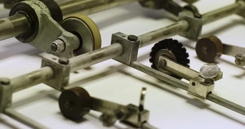 The machine during work in the printing house. Stock Footage 114008920