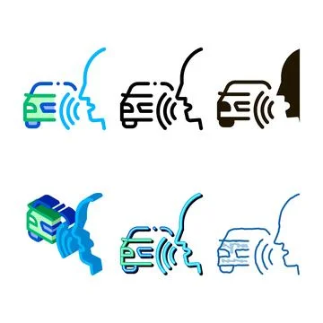 Machine edition voice control icon vector Stock Illustration