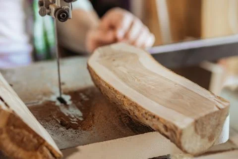 Machine Electronic Table Saw, Sharp Cut Metal Steel Foto stock