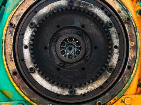 Machine elements and textures in sun light for AI 스톡 사진