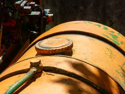 Machine elements and textures in sun light for AI 스톡 사진