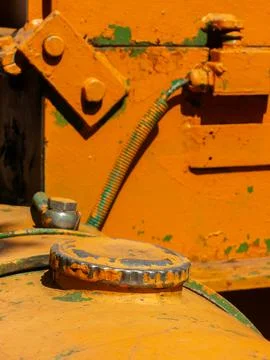 Machine elements and textures in sun light for AI 스톡 사진