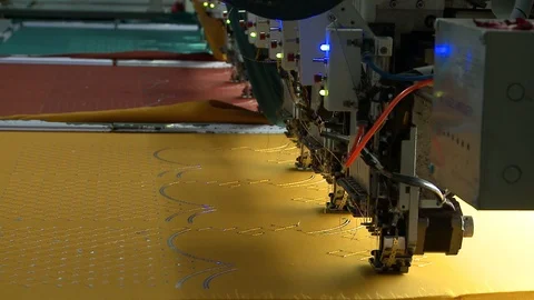 Machine embroidery Stock Footage 91780708