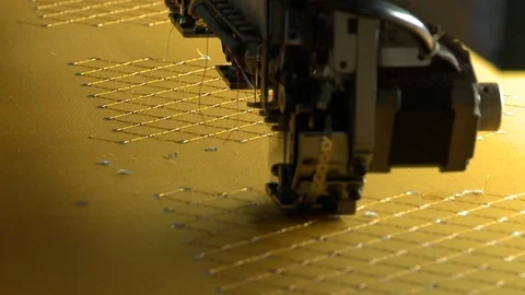 Machine embroidery Stock Footage 91780716