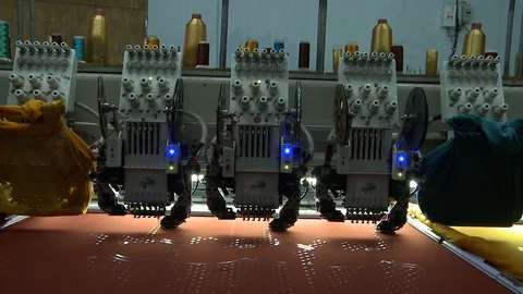 Machine embroidery Stock Footage 91780804