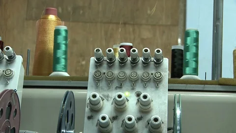 Machine embroidery Stock Footage 91780908