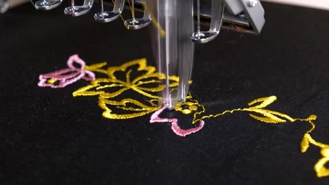 Machine Embroidery Stock Footage 332046894