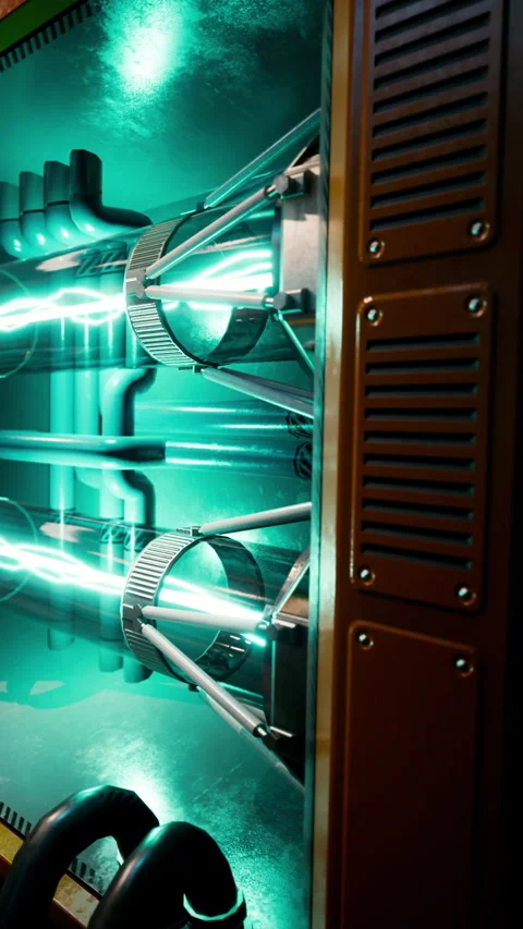 Machine emits beams of light in a lab setting during the day Stock Footage 341054537