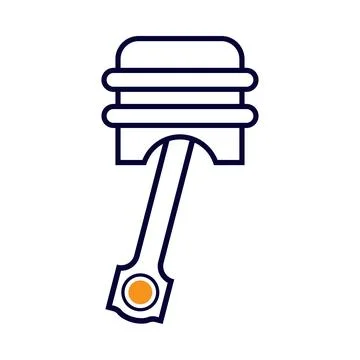 Machine, equipment, piston icon Stock Illustration