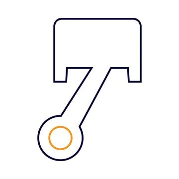 Machine, equipment, piston icon Stock Illustration