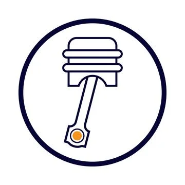 Machine, equipment, piston icon Stock Illustration