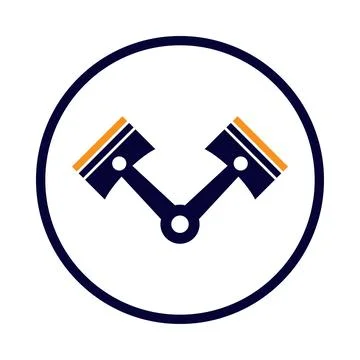 Machine, equipment, piston icon Stock Illustration