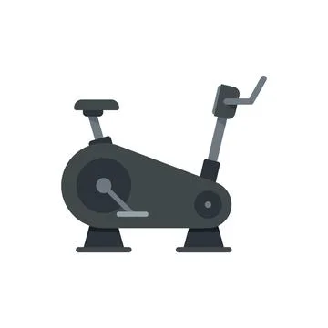 Machine exercise bike icon flat isolated vector Stock Illustration