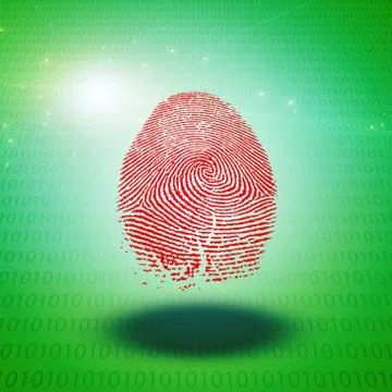 Machine fingerprint Stock Illustration