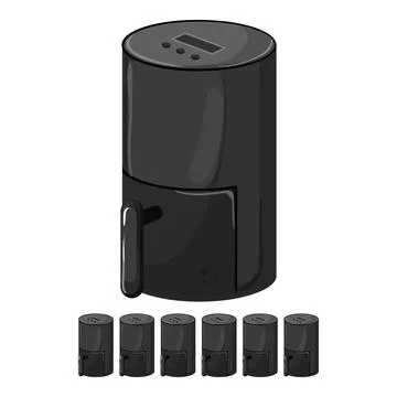 Machine fryer air cartoon vector graphic イラスト素材