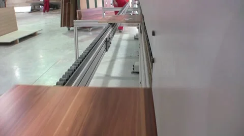 Machine for furniture edging. Vídeo Stock 57218959