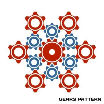 Machine Gear Cogwheel pattern. Vector illustration. Stock Illustration