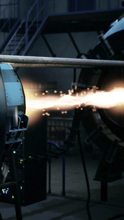 Machine generates sparks during testing in industrial setting in a laboratory Stock Footage 334884969