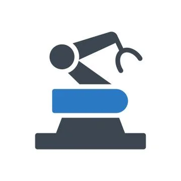 Machine glyph colour icon Stock Illustration