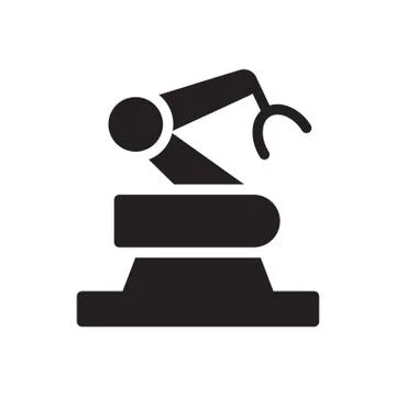Machine glyph flat icon Stock Illustration