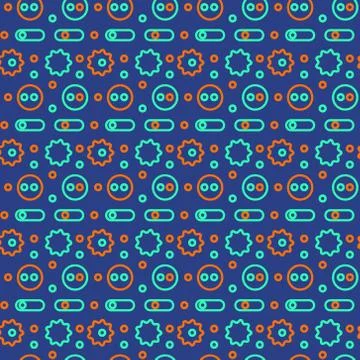 Machine gone mad pattern seamless design Stock Illustration