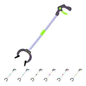 Machine grabber tool vector cartoon graphic Stock Illustration