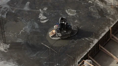 Machine for grinding concrete floors Stock Footage 105466654