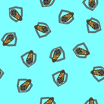 Machine guarding injury prevention vector seamless pattern 库存插图
