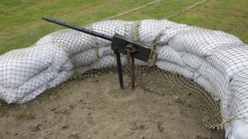 Machine gun and trenches Stock Footage 86164364