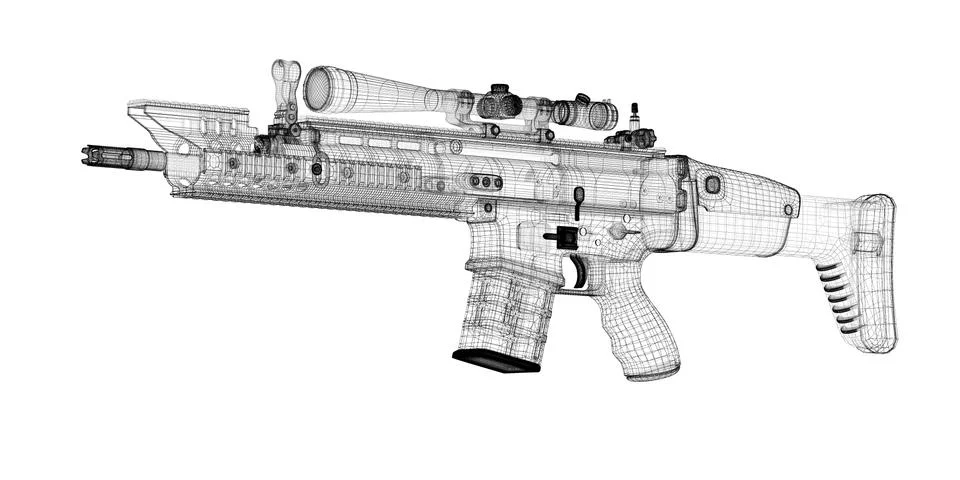 Machine gun Automatic Illustrazione stock