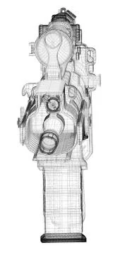 Machine gun Automatic Stock Illustration