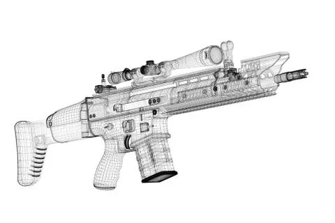 Machine gun Automatic Illustrazione stock