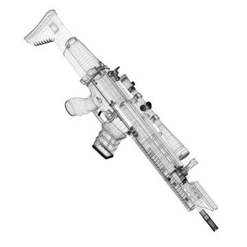 Machine gun Automatic Stock Illustration