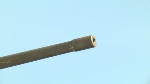 Machine gun being fired from U.S. Army LSV5 Maj Gen Charles P Gross Stock Footage 104855420