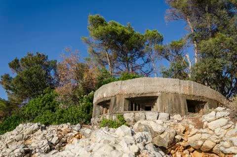 Machine gun bunker Stock-Fotos