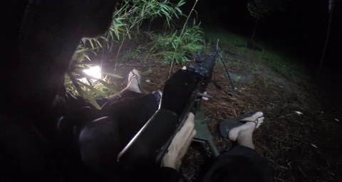 Machine Gun Fire 3 Stock Footage 45800309