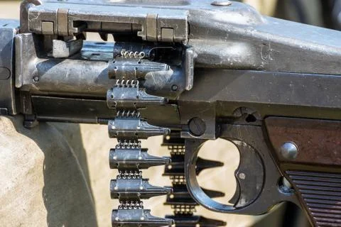 Machine gun fragment Stock Photos
