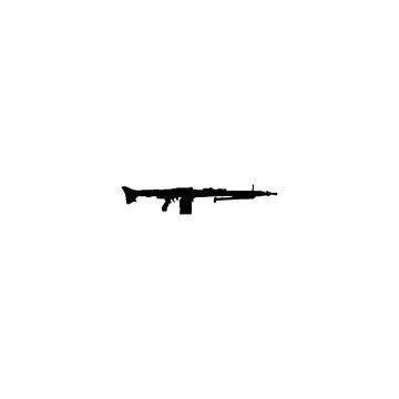 Machine gun icon. Simple style no war poster background symbol. Machine gun.. 스톡 일러스트