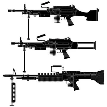 Machine Gun Stock Illustration