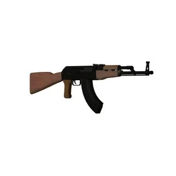 Machine gun on a white background. Isolate. Stock Illustration