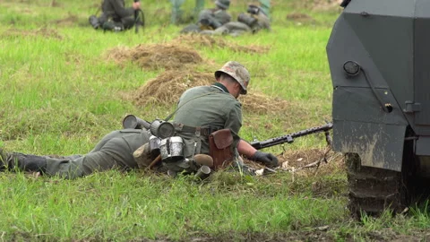 The machine-gunners Video stock 112945745