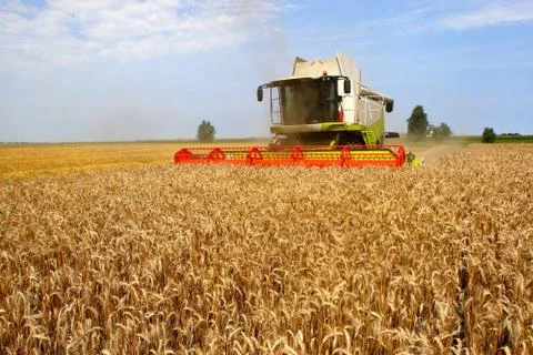 Machine harvesting Stock Photos