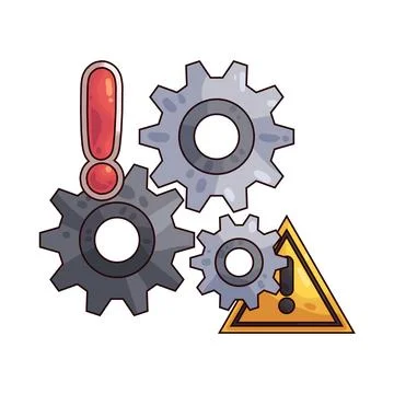 Machine hazard illustration Stock Illustration
