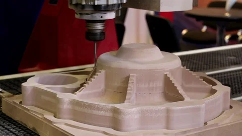 Machine for high-quality milling and engraving surfaces of parts. Stock Footage 108043367