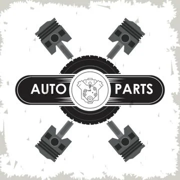 Machine icon. Auto part design. Vector graphic Stock Illustration